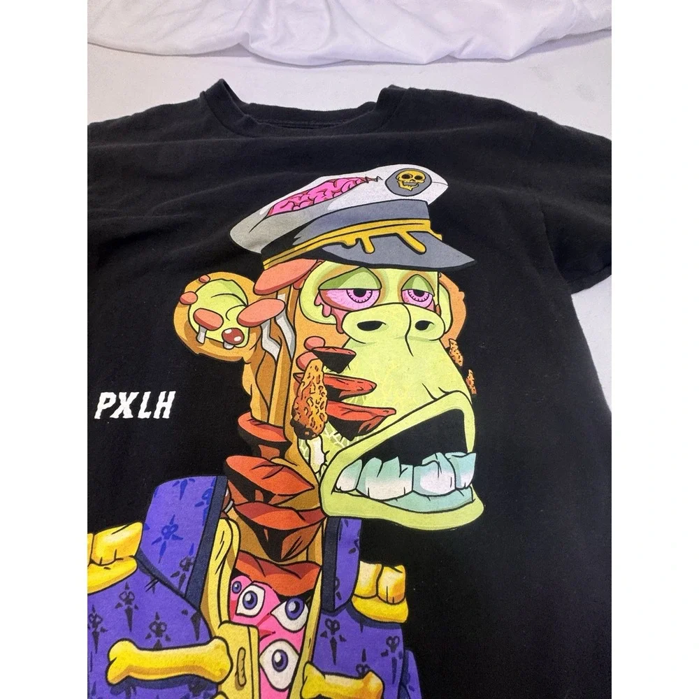 Pixel House Zumiez PXL House Zombie Monkey NFT Graphic Tee Shirt Mens Small NWOT